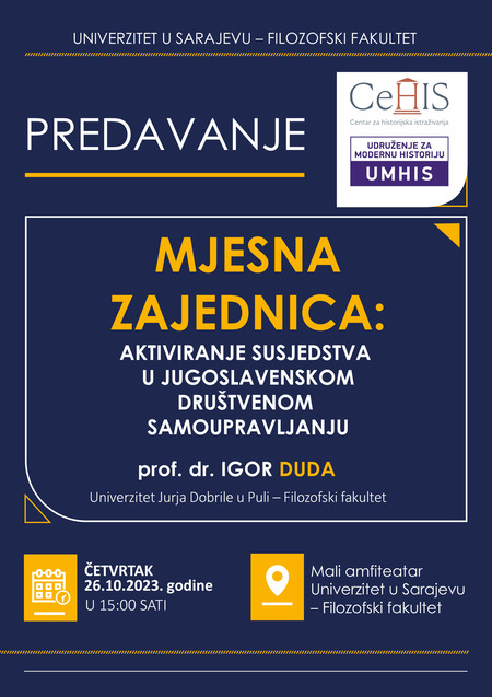 Mjesna zajednica u jugoslavenskom društvenom samoupravljanju - predavanje