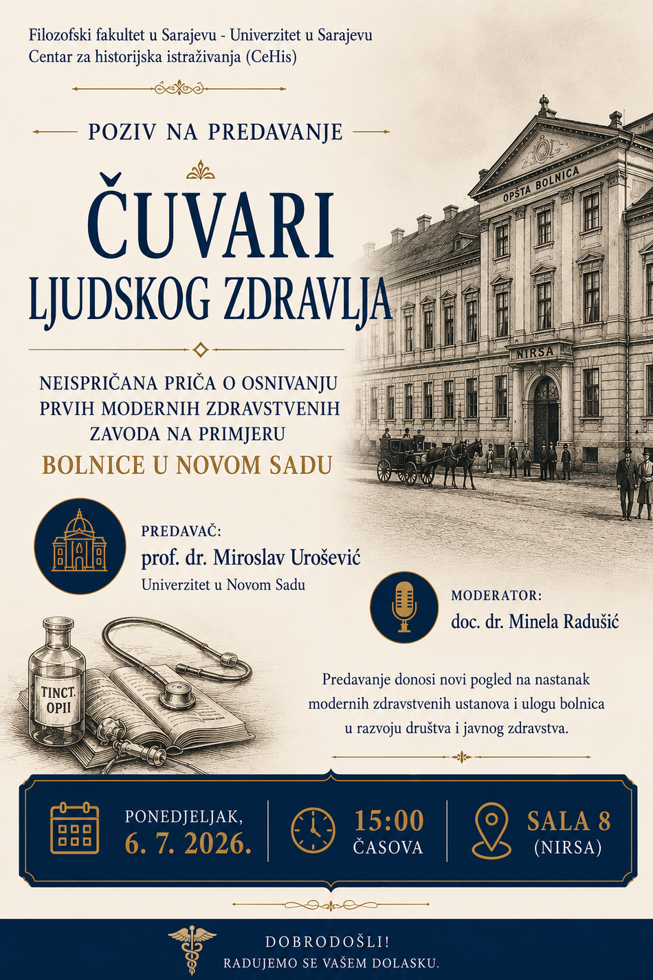 predavanje u cehisu o navosadskoj bolnici