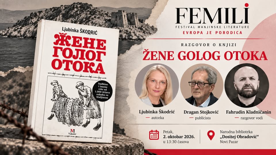 u novom pazaru razgovor o knjizi zene golog otoka